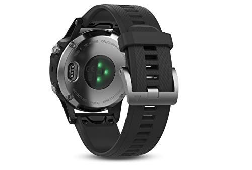 Garmin Fenix 5 Silver - Reloj Multisport GPS con Navegación y frecuencia Cardíaca, Color Plata con correa negra