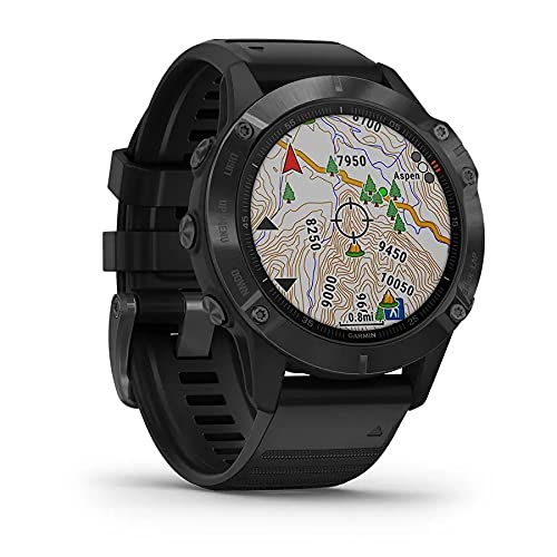 Garmin fēnix ​​6 PRO - Reloj GPS multideporte con mapas, música, frecuencia cardíaca y sensores, Negro con correa negra