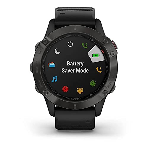 Garmin fēnix ​​6 PRO - Reloj GPS multideporte con mapas, música, frecuencia cardíaca y sensores, Negro con correa negra