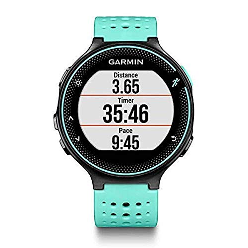 Garmin Forerunner 235 - Reloj con pulsómetro en la muñeca, unisex, color eléctrico Negro y Azul Hielo, talla única