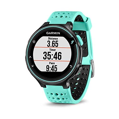 Garmin Forerunner 235 - Reloj con pulsómetro en la muñeca, unisex, color eléctrico Negro y Azul Hielo, talla única