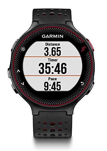 Garmin Forerunner 235 - Reloj con pulsómetro en la muñeca, unisex, color negro y rojo, talla única