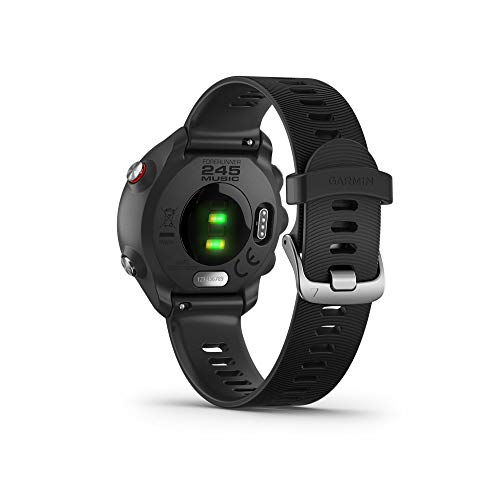 Garmin Forerunner 245 Music, GPS, Wi-Fi, EU AC, Negro/Rojo, L (010-02120-30)