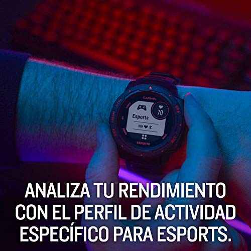 Garmin Instinct Esports - Reloj resistente con GPS y funciones específicas para eSports, Negro