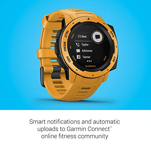 Garmin Instinct - Reloj resistente con GPS, Amarillo Ocre