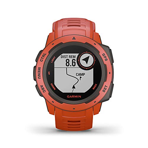 Garmin Instinct - Reloj resistente con GPS, Rojo