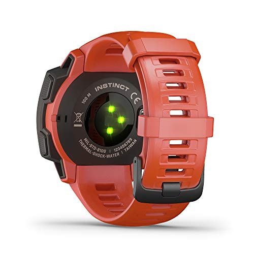 Garmin Instinct - Reloj resistente con GPS, Rojo