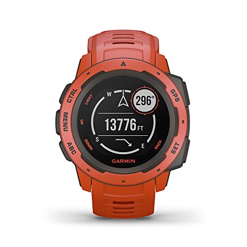 Garmin Instinct - Reloj resistente con GPS, Rojo