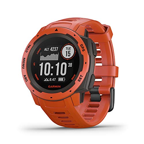 Garmin Instinct - Reloj resistente con GPS, Rojo