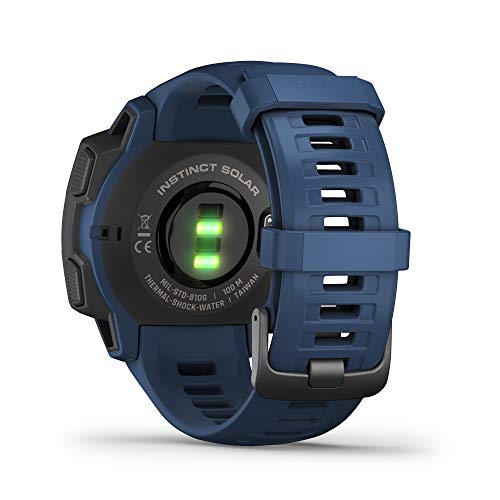 Garmin Instinct Solar, Reloj GPS resistente con carga solar - Azul