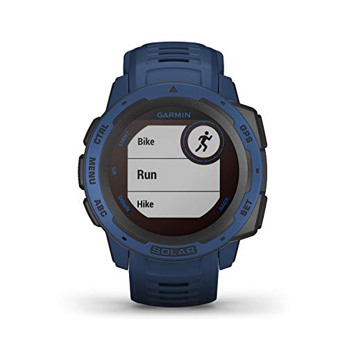 Garmin Instinct Solar, Reloj GPS resistente con carga solar - Azul