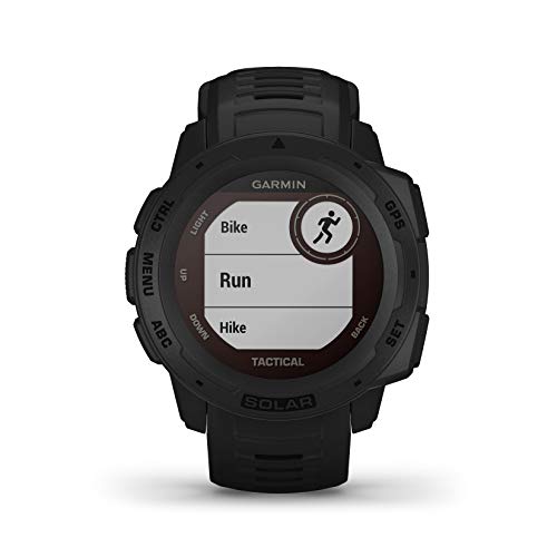 Garmin Instinct Tactical Solar, Reloj GPS resistente con carga solar y funciones tácticas - Negro