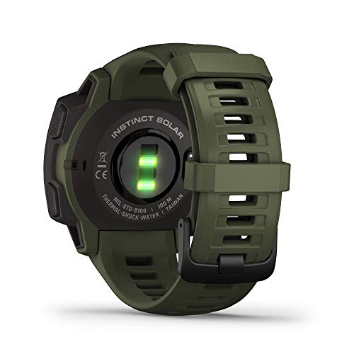 Garmin Instinct Tactical Solar, Reloj GPS resistente con carga solar y funciones tácticas - Verde militar