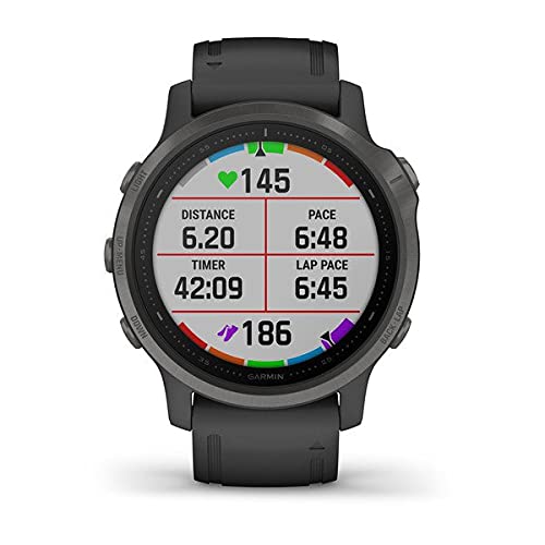 Garmin - Reloj GPS con Pulsómetro Fenix 6S Zafiro Garmin, L (010-02159-25)
