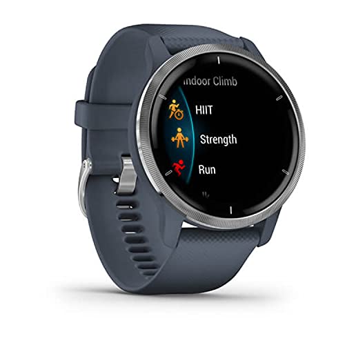 Garmin Venu 2 - Reloj inteligente con GPS, música y deportes, Azul Grafito