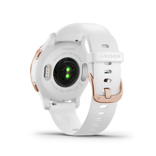 Garmin Venu 2S - Reloj inteligente con GPS, música y deportes, Blanco Rose Gold