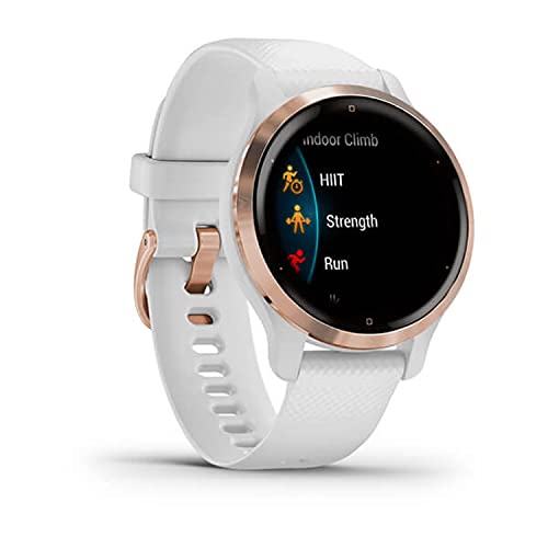 Garmin Venu 2S - Reloj inteligente con GPS, música y deportes, Blanco Rose Gold