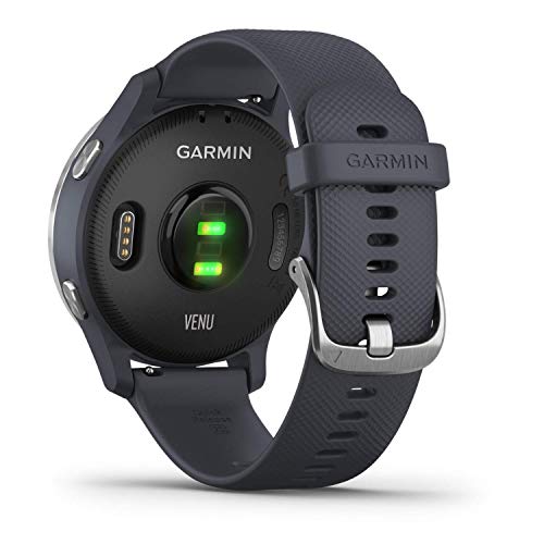 Garmin Venu - Reloj Inteligente GPS con una Elegante Pantalla Adecuada para un Estilo de Vida Activo, Color Azul Granito (Reacondicionado)