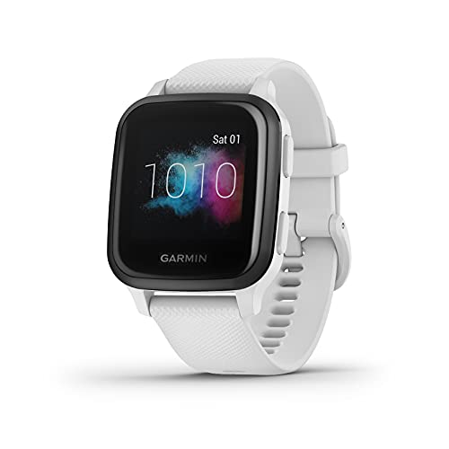 Garmin Venu Sq Music, Reloj Inteligente con GPS, Blanco/Gris, Amazon Edición Especial