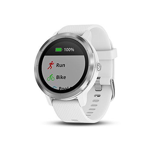 Garmin Vivoactive 3 Smartwatch con GPS y Pulso en la muñeca, Blanco, M/L (Reacondicionado)