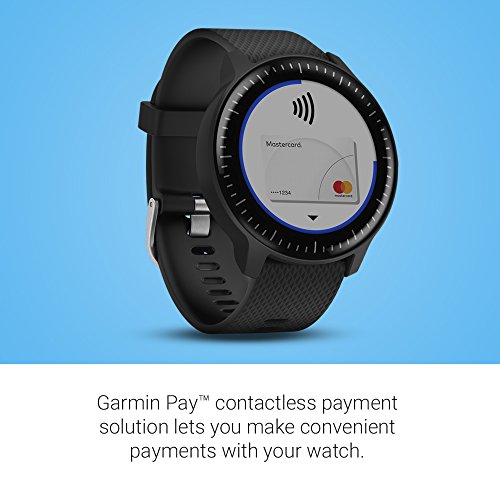 Garmin Vivoactive 3 Smartwatch Music GPS Mano Ciclismo, Unisex Adulto, Negro y Plata (Reacondicionado)