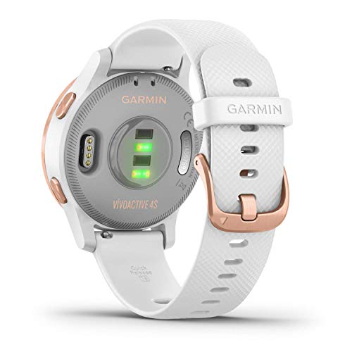 Garmin vívoactive 4S - Reloj Inteligente con GPS y Funciones de Control de la Salud Durante Todo el día, Color Blanco y Rose Gold