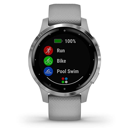 Garmin Vívoactive 4S - Reloj Inteligente con GPS y Funciones de Control de la Salud Durante Todo el día, Color Gris (Reacondicionado)