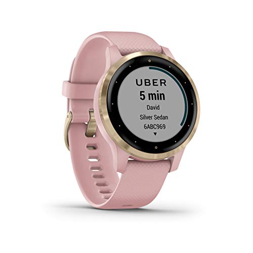 Garmin vívoactive 4S - Reloj Inteligente con GPS y Funciones de Control de la Salud Durante Todo el día, Color Rosa de Polvo/Oro Claro 010-02172-32