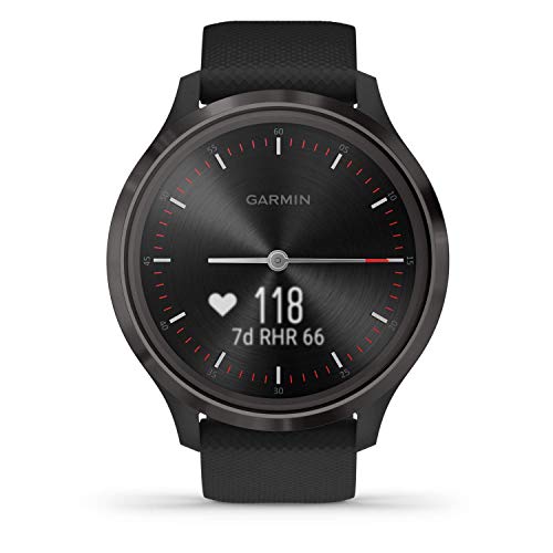 Garmin vívomove 3, Smartwatch híbrido con pantalla oculta, 44 mm Negro