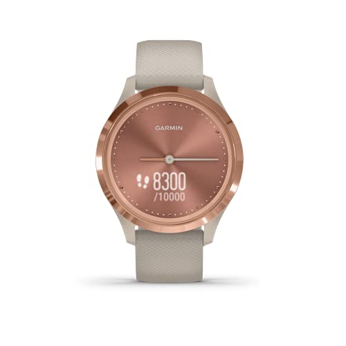 Garmin vívomove 3S, Smartwatch híbrido con pantalla oculta 39 mm, Rose Gold y Tundra