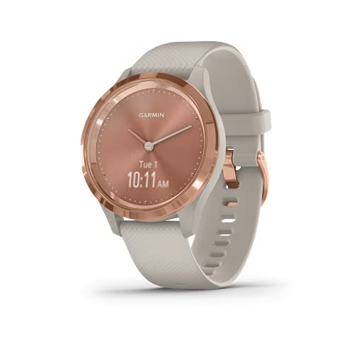 Garmin vívomove 3S, Smartwatch híbrido con pantalla oculta 39 mm, Rose Gold y Tundra