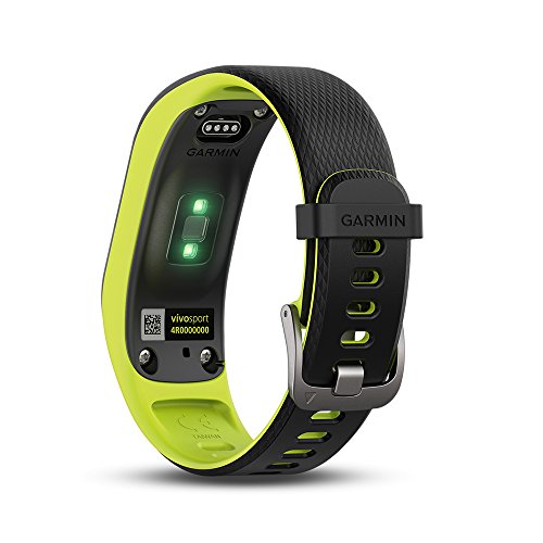 Garmin Vivosport Pulsera de Deporte con GPS y Monitor de Ritmo Cardiaco, Unisex, Negro (Lima), L