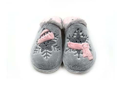 Garzon P471.275 Zapatilla DE CASA Chancla Estrella Gris/Rosa Mujer Talla: 36