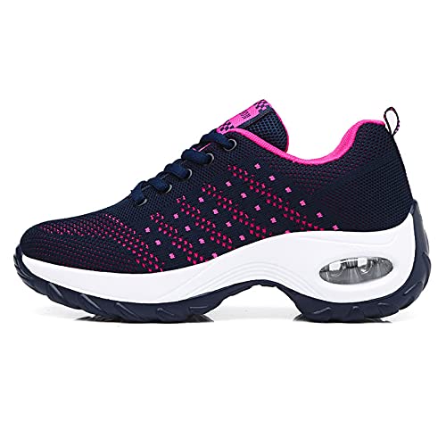 GAXmi Zapatillas Deportivas Mujer Respirable Zapatos Gimnasia Running Antideslizantes Casual Azul 39EU