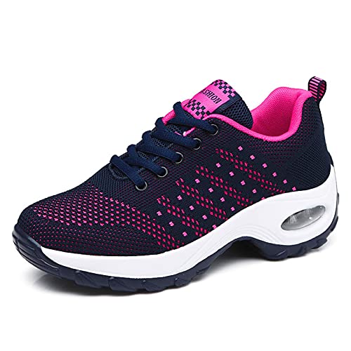 GAXmi Zapatillas Deportivas Mujer Respirable Zapatos Gimnasia Running Antideslizantes Casual Azul 39EU