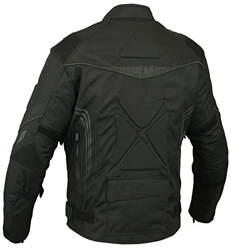 GearX Chaqueta protectora moto, acolchada, impermeable, reflectante, L