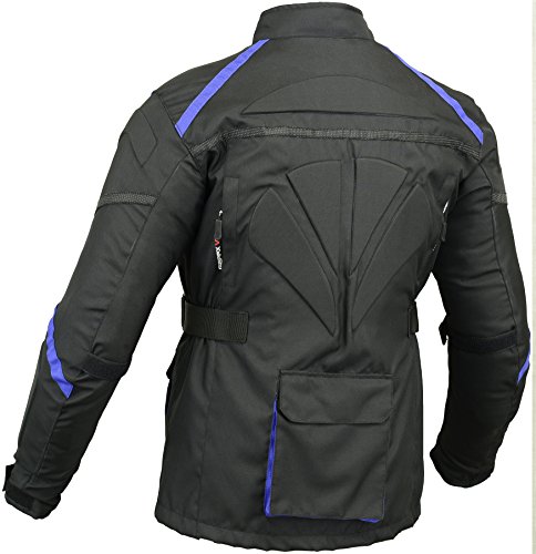 GearX Surfer Chaqueta Moto Impermeable Acolchada Espalda y Codo, L