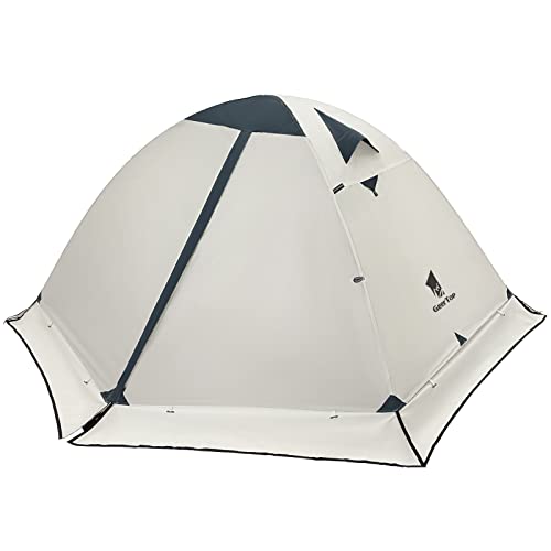 GEERTOP Tienda de campaña para 2 Personas, 4 Estaciones Impermeable Doble Capa Tienda de Camping para Caza, Senderismo, Escalada, Viajes, fácil configuración