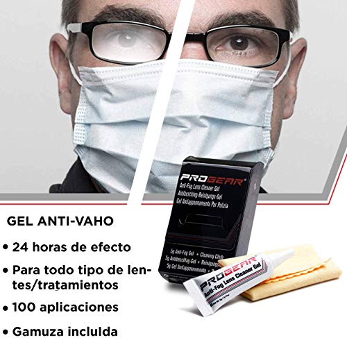 Gel limpiador de lentes antivaho Progear