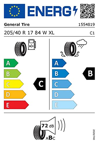 General 72037 Neumático 205/40 R17 84W, Altimax One S para Turismo, Verano