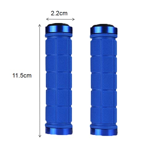 Generic Puños para bicicleta con cambio de marchas profesionales para manillar de bicicleta con mango antideslizante para bicicleta de goma (multicolor) (azul)