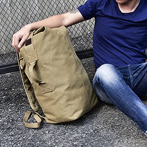 Genérico Mochila Petate Gran Capacidad de Alta Resistencia Estilo Militar (verde) ideal como equipaje de mano 40x20x25 para el avión.