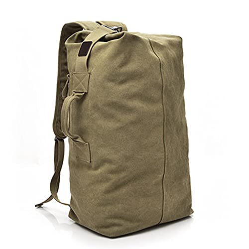 Genérico Mochila Petate Gran Capacidad de Alta Resistencia Estilo Militar (verde) ideal como equipaje de mano 40x20x25 para el avión.