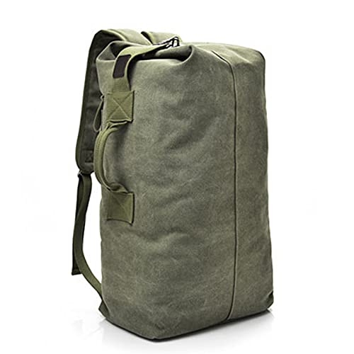 Genérico Mochila Petate Gran Capacidad de Alta Resistencia Estilo Militar (verde) ideal como equipaje de mano 40x20x25 para el avión.