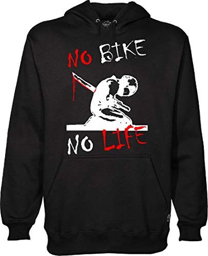 Generico Sudadera con capucha No Bike No Life Rider Motocross Biker Moto GP Negro M