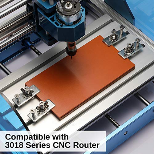 Genmitsu - Juego de 4 abrazaderas de sujeción para mini pista, compatible con 3018-PRO/3018-MX3/3018-PROVer CNC Router Machine