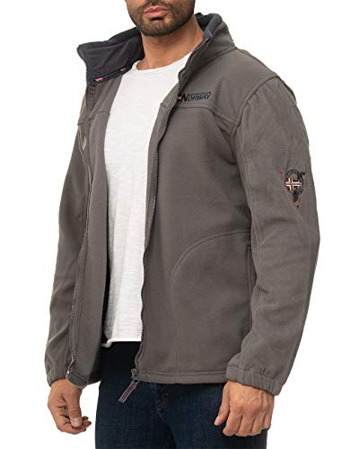 Geographical Norway Chaqueta de forro polar para hombre, gris oscuro., XXL