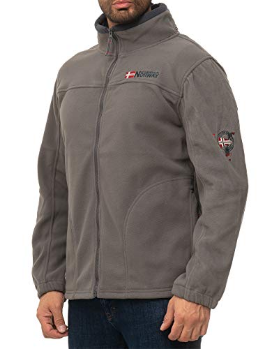 Geographical Norway Chaqueta de forro polar para hombre, gris oscuro., XXL