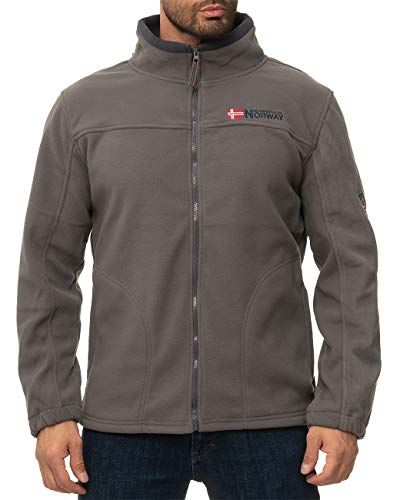 Geographical Norway Chaqueta de forro polar para hombre, gris oscuro., XXL