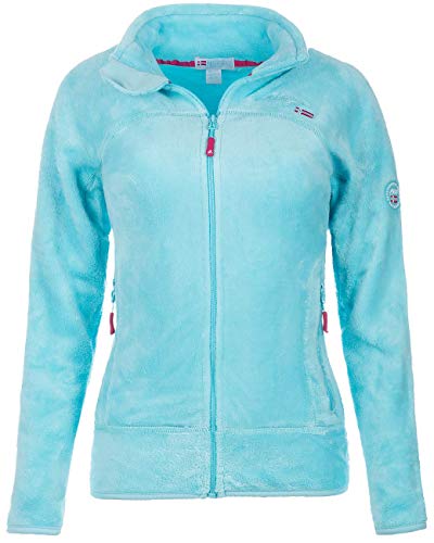 Geographical Norway Chaqueta de forro polar para mujer turquesa L